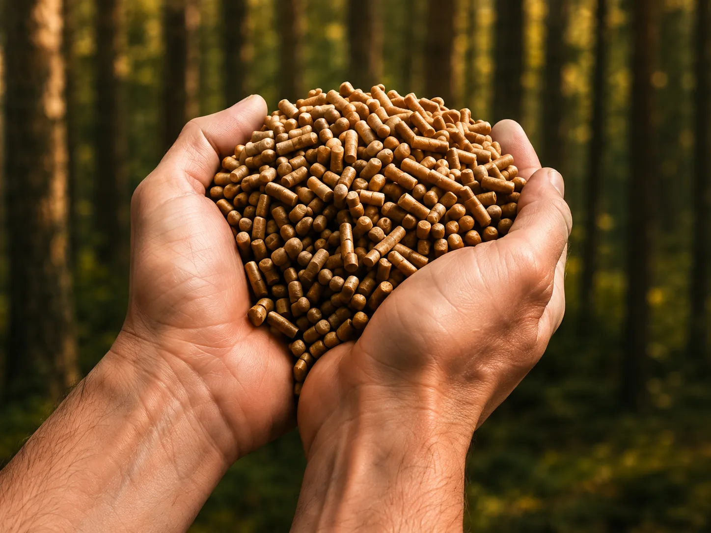 Hochwertige Holzpellets