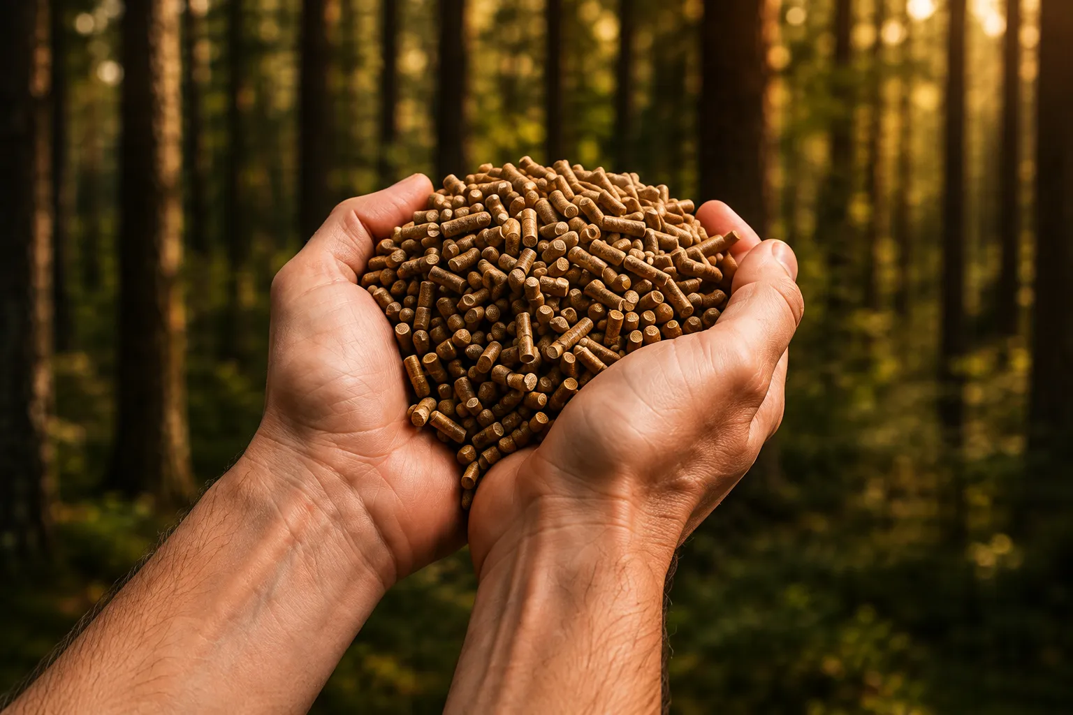 Hochwertige Holzpellets
